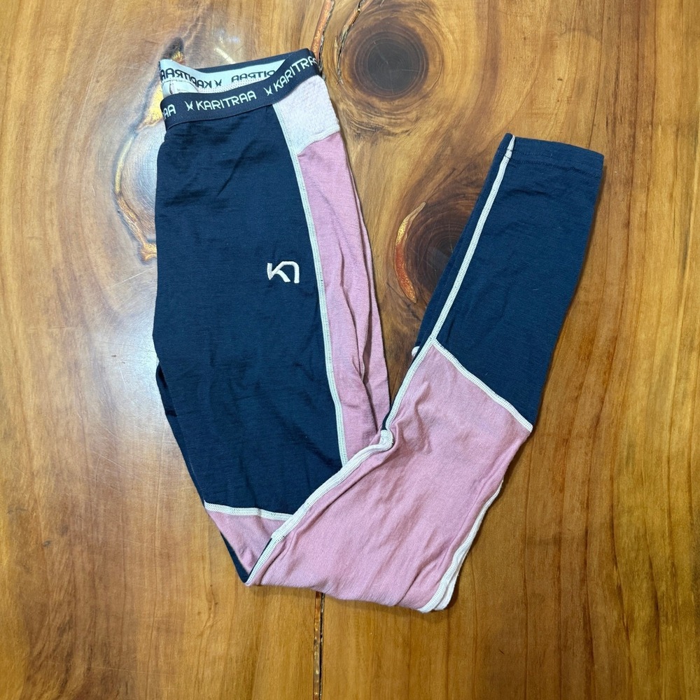 Kari Traa Women's Leggings Small Base Layer Wool Pants Outdoor Ski Winter J13